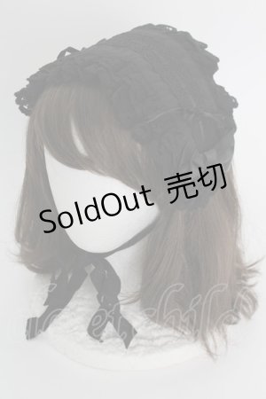 画像: BABY,THE STARS SHINE BRIGHT / はしごレースのスピンドールヘッドドレス  黒ｘ黒 T-25-04-23-033-BA-ZA-SA-ZI