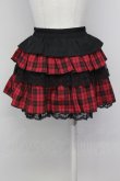 画像2: LOLITAその他(お買取対象外) / チェックフリルキュロット  黒Ｘ赤チェック T-25-04-23-003-LO-PA-SA-ZI (2)