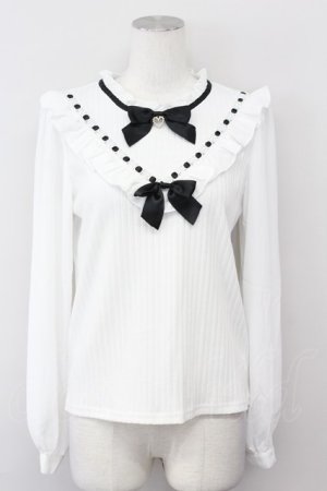 画像: Secret Honey / はしごレースリボンハイネックトップス   T-25-04-23-004-CA-TO-SA-ZT