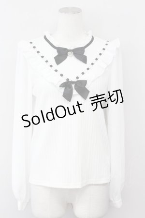 画像: Secret Honey / はしごレースリボンハイネックトップス   T-25-04-23-004-CA-TO-SA-ZI