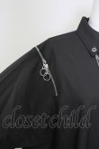 画像4: THICC / 肩ZIPシャツ  黒Ｘ白 T-25-04-23-006-LO-BL-SA-ZT (4)