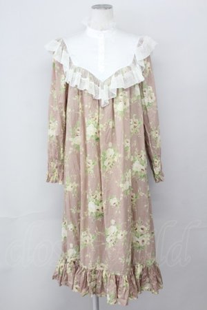 画像: EXCENTRIQUE / フローラルヴィンテージドレス  ピンクＸ白 T-25-04-23-007-EL-OP-SA-ZT