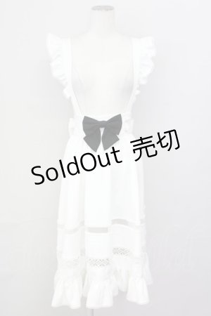 画像: Alice Girl / フリルオーバースカート XL 白Ｘ黒 T-25-04-23-010-EL-SK-SA-ZI