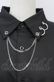 画像3: THICC / 肩ZIPシャツ  黒Ｘシルバー T-25-04-23-014-LO-BL-SA-ZT (3)