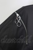画像4: THICC / 肩ZIPシャツ  黒Ｘシルバー T-25-04-23-014-LO-BL-SA-ZT (4)