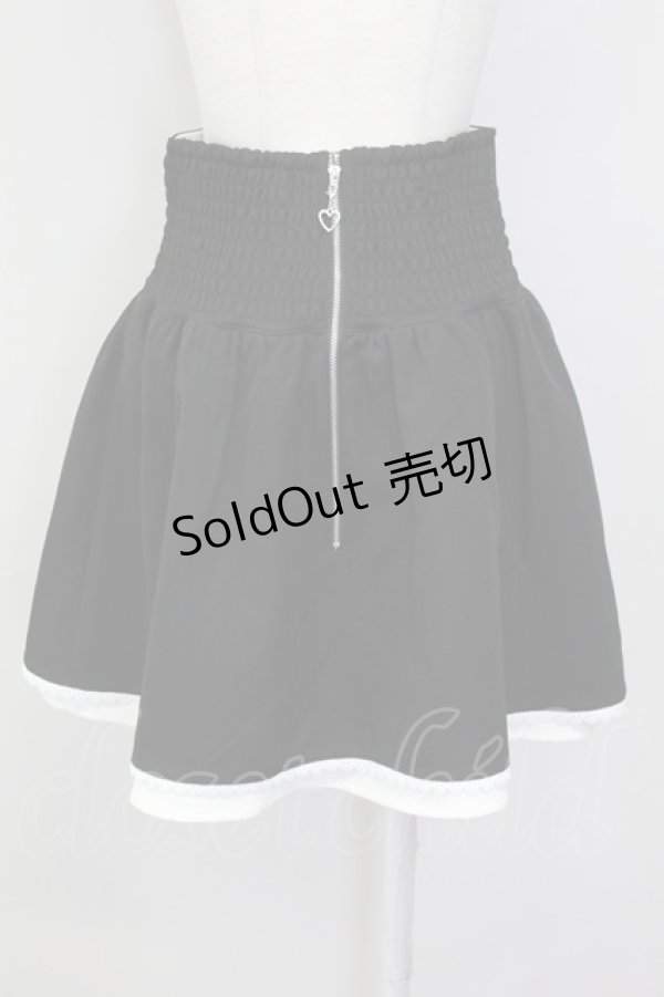 画像2: DearMyLove / フロントラッフルコルセットスカート LL 黒Ｘ白 T-25-04-23-015-EL-SK-SA-ZT (2)