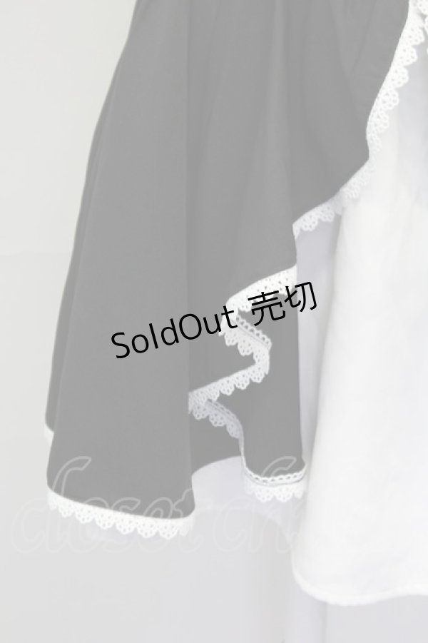 画像5: DearMyLove / フロントラッフルコルセットスカート LL 黒Ｘ白 T-25-04-23-015-EL-SK-SA-ZT (5)