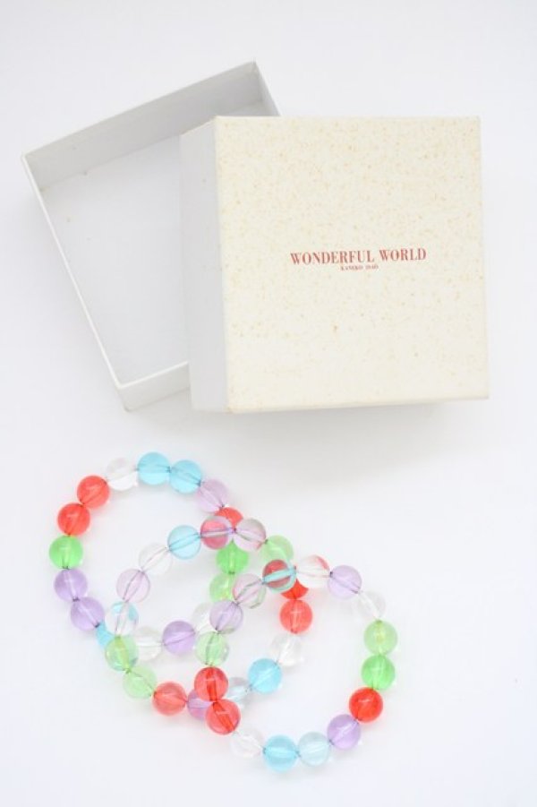 画像2: WONDERFUL WORLD / ビーズブレスレット3つセット  マルチカラー T-25-04-25-020-LO-ZA-SA-ZT (2)