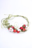 画像1: WONDERFUL WORLD / ストロベリーネックレス  グリーン×レッド T-25-04-25-013-LO-AC-SA-ZT (1)