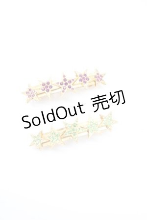 画像: WONDERFUL WORLD / スターバレッタ2個セット  パープル/グリーン T-25-04-26-017-LO-ZA-SA-ZT