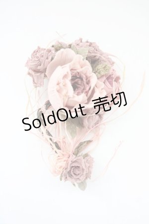 画像: WONDERFUL WORLD / 色付き藁&フラワーブーケコサージュ  ピンク T-25-04-26-015-LO-ZA-SA-ZT