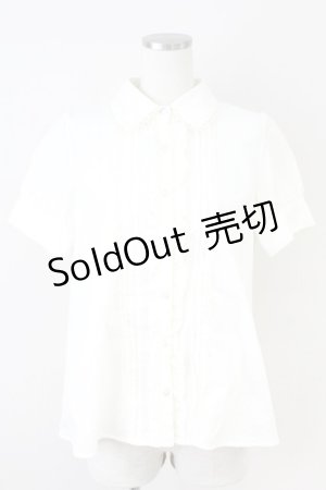 画像: axes femme / レースカラーカットブラウス  アイボリー T-25-05-16-001-AX-TO-SA-ZT