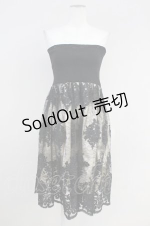画像: axes femme / コードレース2WAYスカート  黒Ｘベージュ T-25-05-16-038-AX-SK-SA-ZI