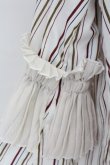画像7: axes femme POETIQUE / 袖プリーツフリル使いブラウス  アイボリーＸボルドー T-25-05-16-004-AX-BL-SA-ZT (7)