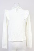 画像2: axes femme POETIQUE / フラワースカラップ襟ニットトップス  アイボリー T-25-05-16-006-AX-TO-SA-ZT (2)