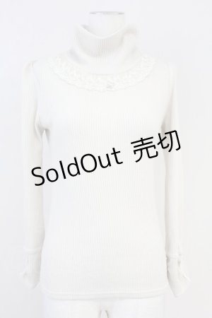 画像: axes femme / ハイネックニットトップス  アイボリー T-25-05-16-007-AX-TO-SA-ZI