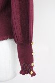 画像3: axes femme / ラメニットトップス  ボルドー T-25-05-16-013-AX-TO-SA-ZT (3)