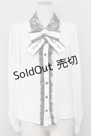 画像: Ank Rouge / レース配色BL M ホワイト T-25-05-18-001-CA-BL-SA-ZT