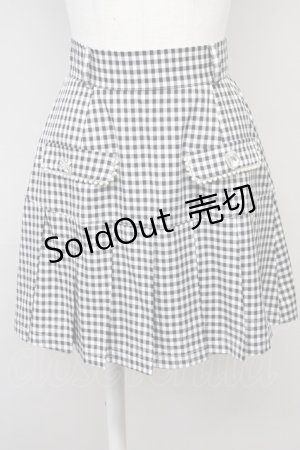 画像: Ank Rouge / ギンガムチェック台形プリーツスカート M ブラック T-25-05-18-024-CA-SK-SA-ZT227