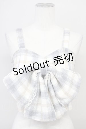 画像: Ank Rouge / Bigリボンビスチェ M グレー T-25-05-18-006-CA-TO-SA-ZT