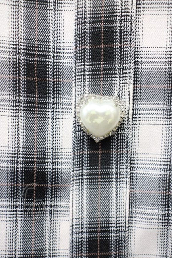 画像4: 【SALE】Ank Rouge / ハートボタンチェックワンピース M ピンク T-25-05-18-011-CA-OP-SA-ZT260 (4)