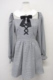 画像1: Ank Rouge / パール衿スピンドルワンピース M ブラックチドリ T-25-05-18-014-CA-OP-SA-ZT (1)
