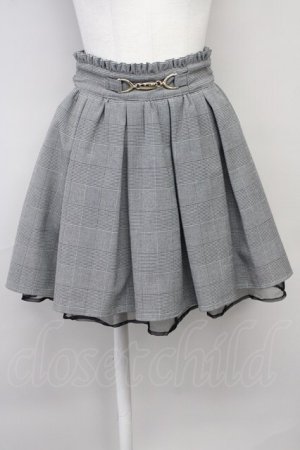 画像: Ank Rouge / ビット付きチェックプリーツスカート M ブラック T-25-05-18-016-CA-SK-SA-ZT
