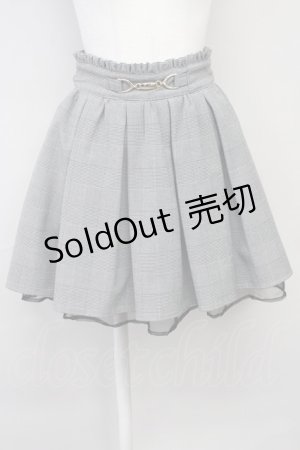 画像: Ank Rouge / ビット付きチェックプリーツスカート M ブラック T-25-05-18-016-CA-SK-SA-ZT227