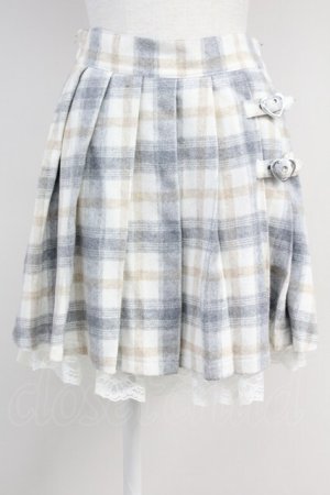 画像: Ank Rouge / ハートバックルプリーツスカート M グレー T-25-05-23-016-CA-SK-SA-ZT