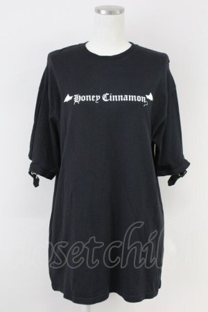画像: Honey Cinnamon / 鍵プリントカットソー  ブラック T-25-05-23-003-LO-TO-SA-ZT
