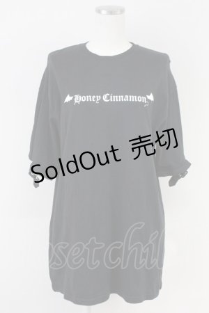 画像: Honey Cinnamon / 鍵プリントカットソー  ブラック T-25-05-23-003-LO-TO-SA-ZT