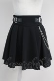 画像1: Ank Rouge / チェーン付きベルトフレアスカパン M ブラック T-25-05-23-020-CA-SK-SA-ZT (1)