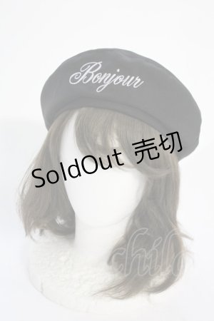 画像: 【SALE】Ank Rouge / ロゴベレー  ブラック T-25-05-23-023-CA-AC-SA-ZTK007