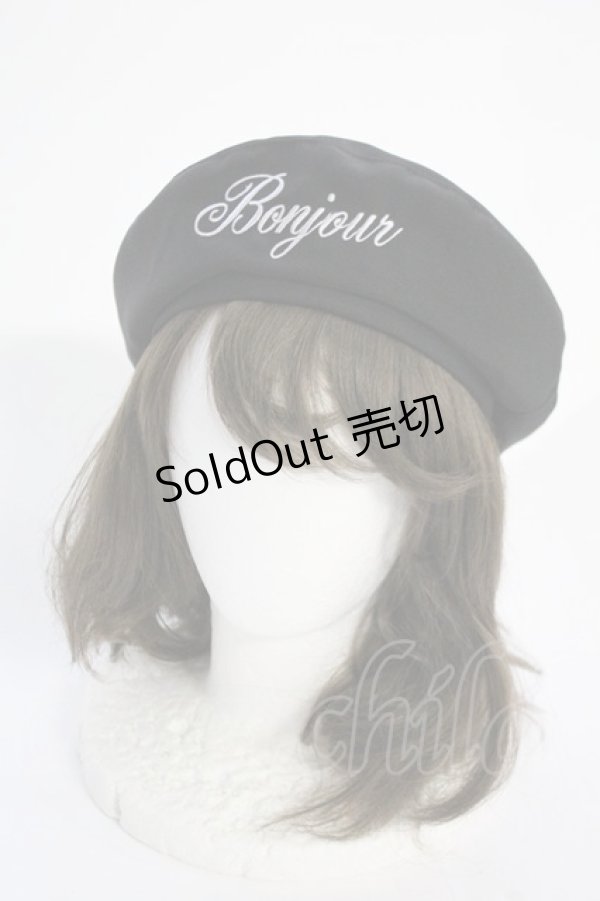 画像1: 【SALE】Ank Rouge / ロゴベレー  ブラック T-25-05-23-023-CA-AC-SA-ZTK007 (1)