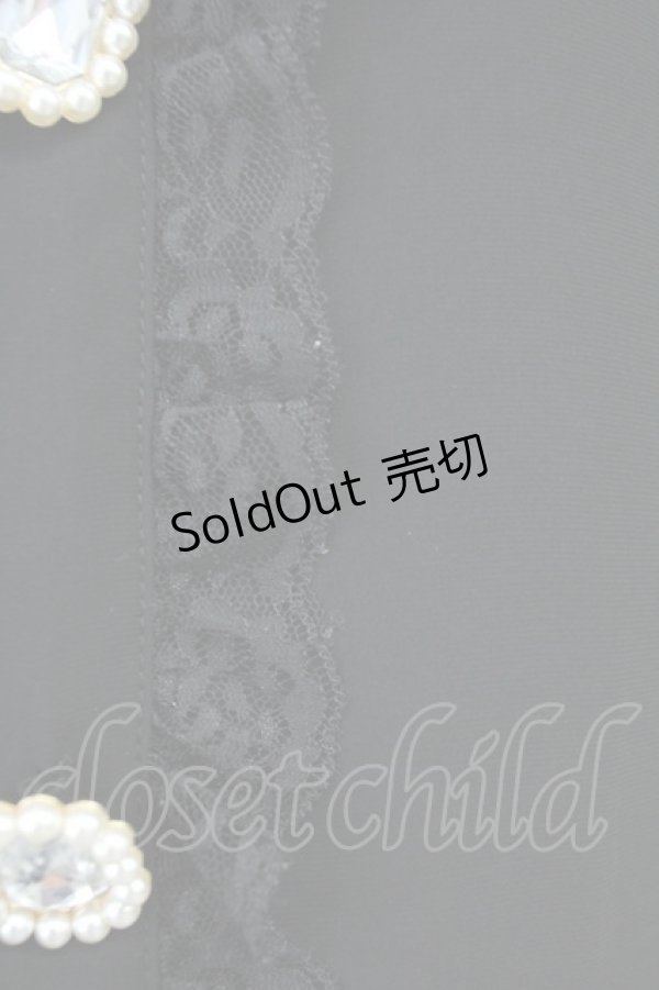 画像6: Ank Rouge / ラッセルレース&ビジューボタンブラウス M ブラック T-25-05-23-007-CA-BL-SA-ZT370 (6)