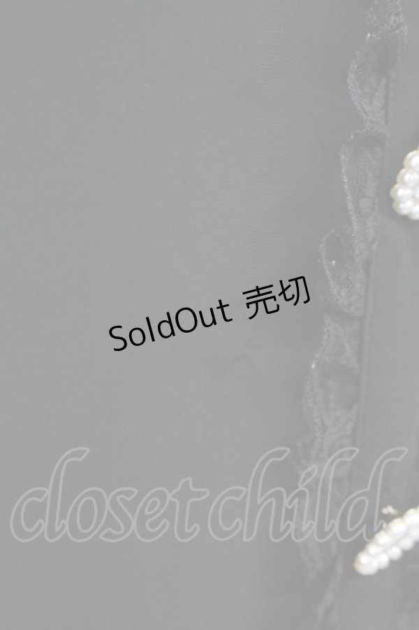 画像7: Ank Rouge / ラッセルレース&ビジューボタンブラウス M ブラック T-25-05-23-007-CA-BL-SA-ZT370 (7)