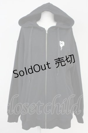 画像: Honey Cinnamon / マリオネットジップパーカー  ブラック T-25-05-23-008-LO-JA-SA-ZT370