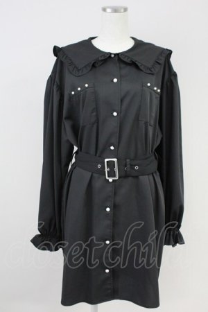 画像: Ank Rouge / セーラーBigシャツチュニック M ブラック T-25-05-23-014-CA-BL-SA-ZT