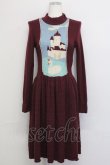 画像1: Jane Marple / スワンレイクのワンピース M ボルドー T-25-06-06-023-JM-OP-SA-ZT (1)