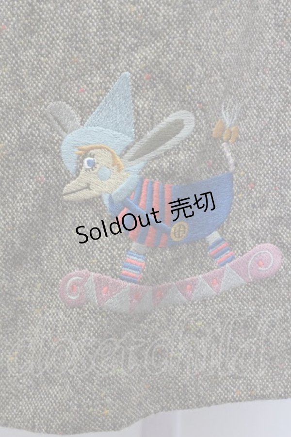 画像3: Jane Marple / ピノキオアップリケスカート M ブラウン T-25-06-06-026-JM-SK-SA-ZT435 (3)