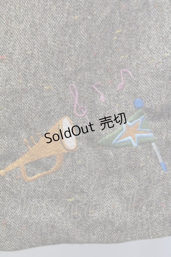 画像4: Jane Marple / ピノキオアップリケスカート M ブラウン T-25-06-06-026-JM-SK-SA-ZT435 (4)