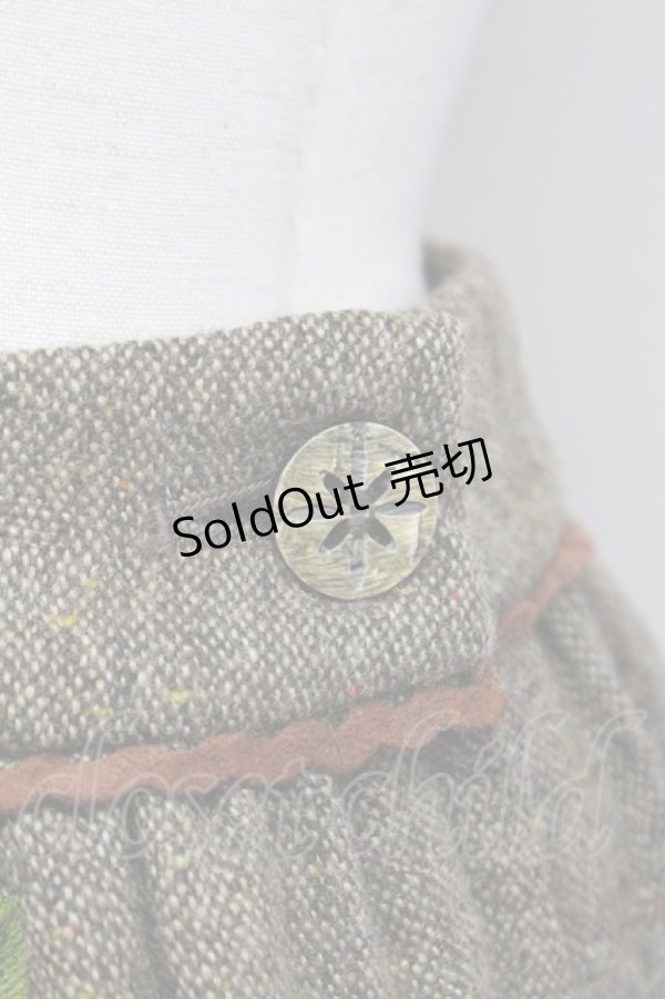 画像5: Jane Marple / ピノキオアップリケスカート M ブラウン T-25-06-06-026-JM-SK-SA-ZT435 (5)