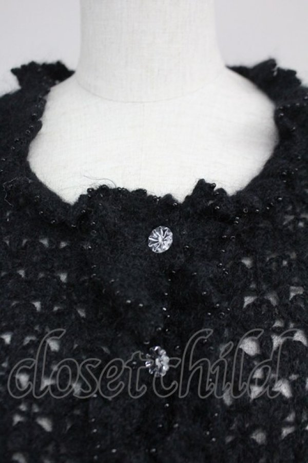 画像4: Emily Temple cute / フリルニットカーディガン  黒 T-25-06-09-020-ET-TO-SA-ZT019 (4)