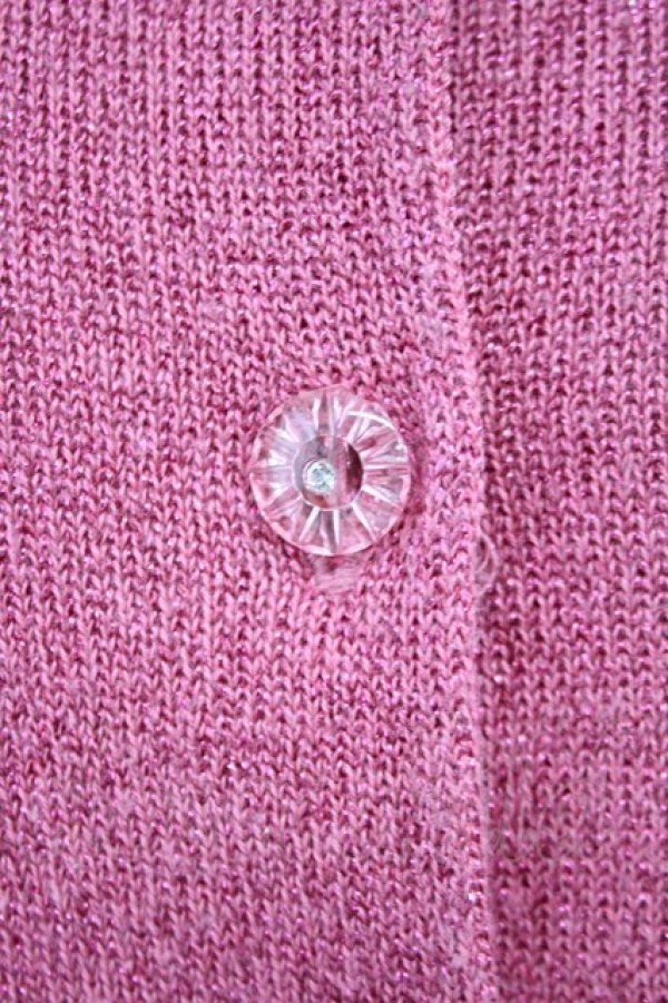 画像4: Emily Temple cute / トルソー刺繍ラメニットカーディガン  濃ピンク T-25-06-09-004-ET-TO-SA-ZT018 (4)