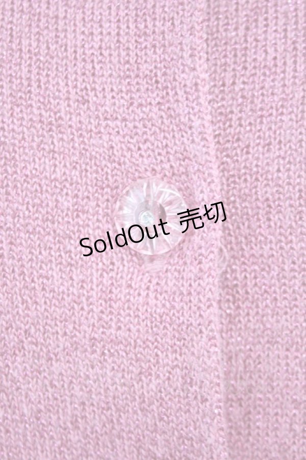 画像4: Emily Temple cute / トルソー刺繍ラメニットカーディガン  濃ピンク T-25-06-09-004-ET-TO-SA-ZT018 (4)