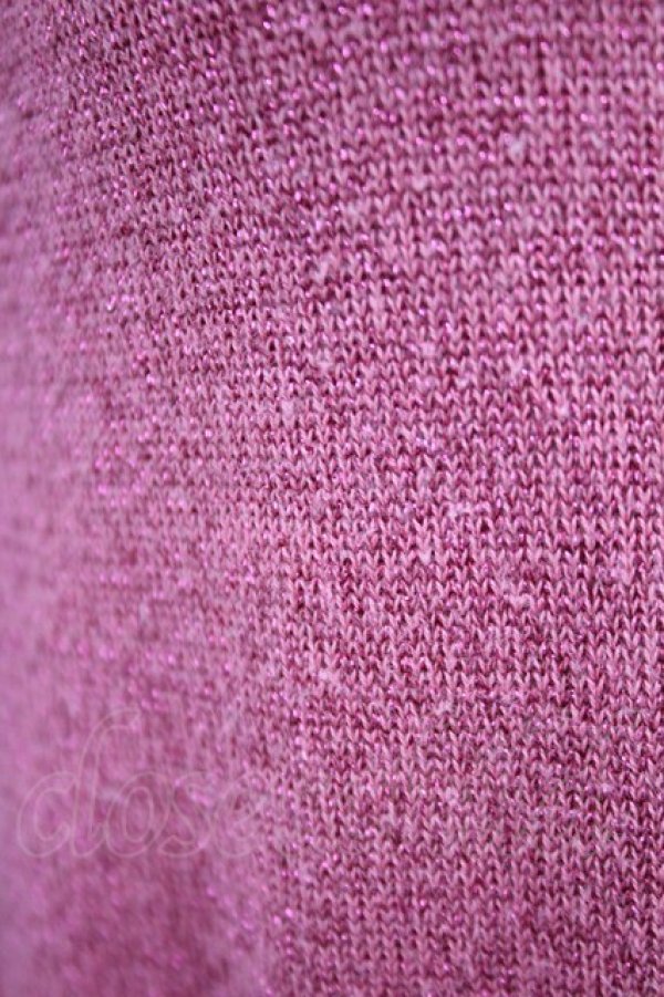 画像8: Emily Temple cute / トルソー刺繍ラメニットカーディガン  濃ピンク T-25-06-09-004-ET-TO-SA-ZT018 (8)
