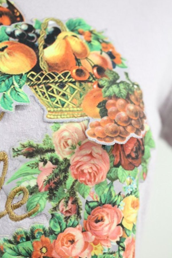 画像5: Jane Marple / デコパージュ半袖カットソー  ラベンダー T-25-06-09-007-JM-TO-SA-ZT018 (5)