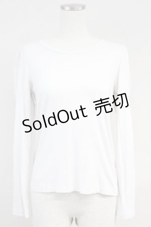 画像: Jane Marple / 無地カットソー  ホワイトグレー T-25-06-09-009-JM-TO-SA-ZT018