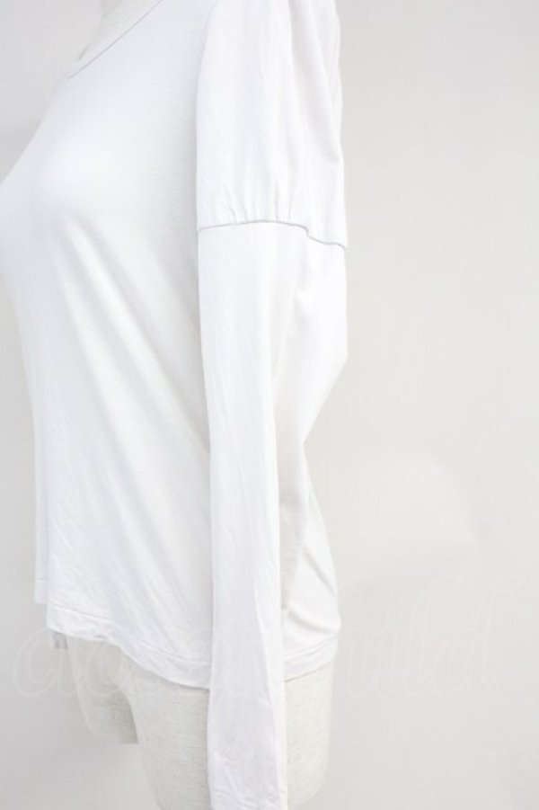 画像3: Jane Marple / 無地カットソー  ホワイトグレー T-25-06-09-009-JM-TO-SA-ZT018 (3)