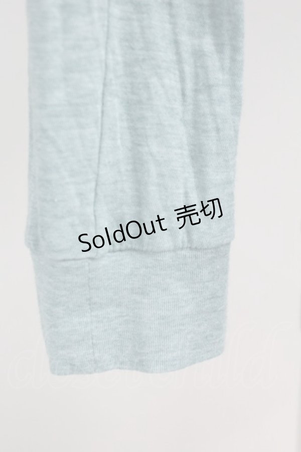 画像4: Jane Marple / フロントサテンリボンデザインカーディガン  サックスＸグレー T-25-06-09-012-JM-TO-SA-ZT019 (4)